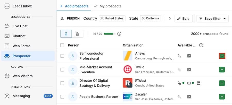 SaaS Sales Pipedrive Prospector
